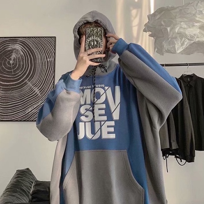 Áo khoác hoodie nam in chữ thời trang Hàn Quốc trẻ trung cho new Hàn Quốc áo dài tay unisex in hoa top bigsize fashion áo len nam