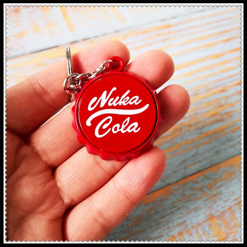 ✪ Fallout:nuka Cola - Dụng Cụ Mở Nắp Chai ✪ 1 Móc Khóa Hình Máy Chơi Game Bằng Kim Loại