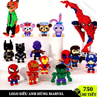 Đồ chơi lắp ráp mô hình các nhân vật siêu anh hùng / Spide man / Ironman / Batman / Hulk / Thor / Stitch