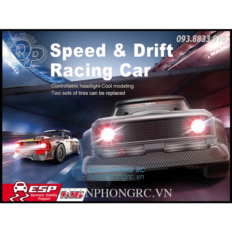 Xe Điều Khiển Udirc BARON SG1603 / SG1603 PRO 1/16 2.4G 4WD High Speed RC Drift Car With LED Light