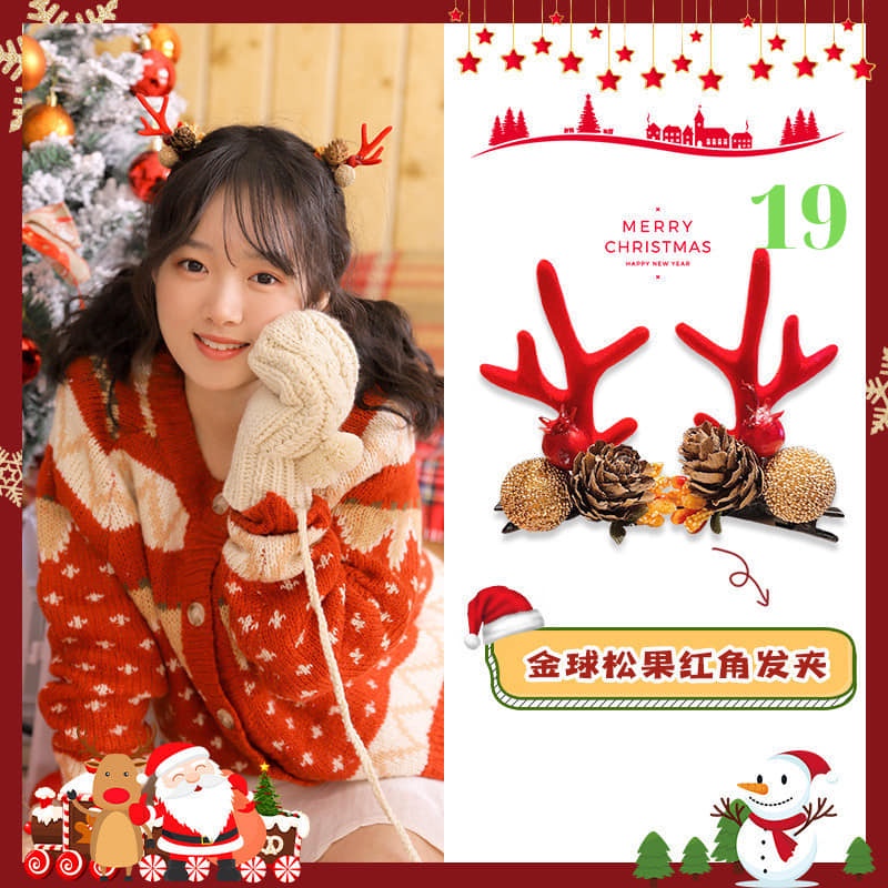 Kẹp tóc Noel, phụ kiện tóc Giáng sinh xinh xắn , ngộ nghĩnh cho bé và phái nữ