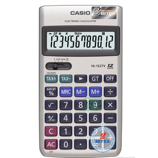 CASIO HL-122TV - MÁY TÍNH CẦM TAY CASIO 0- TEM CHÍNH HÃNG BITEX
