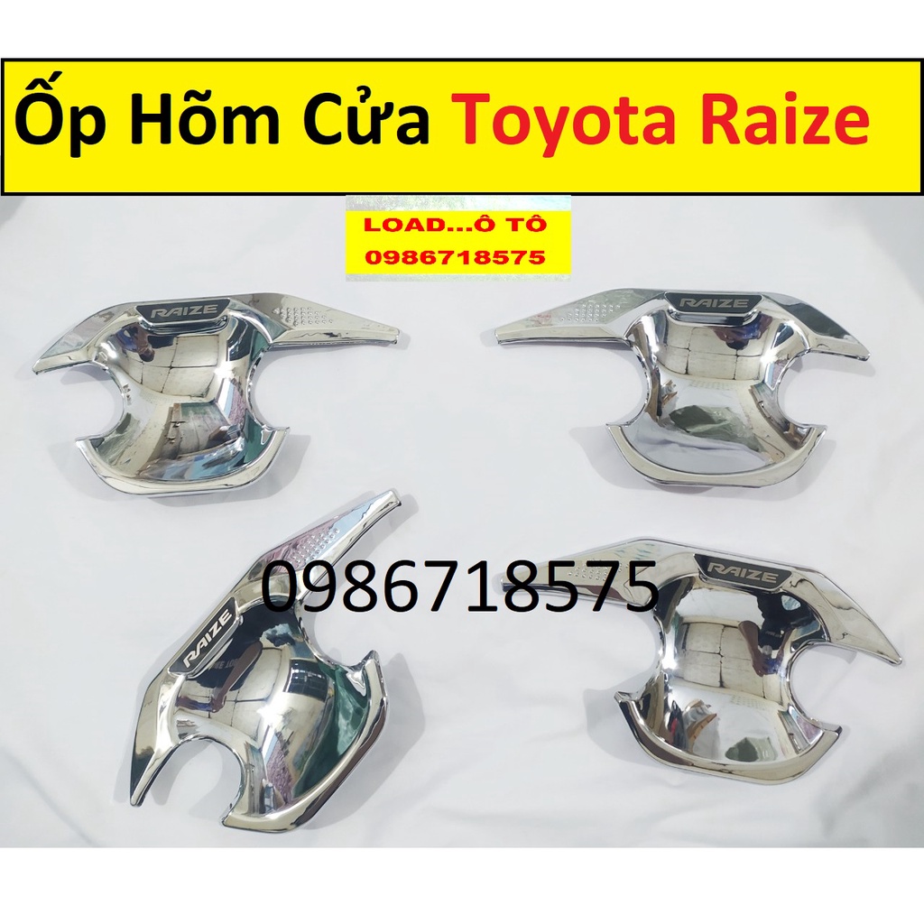 Ốp Hõm Cửa Xe Toyota Raize 2022-2021 Mẫu Mạ Crom Sáng Bóng Cao Cấp