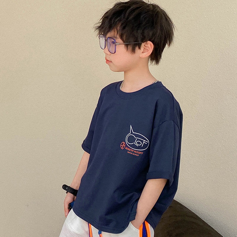 Áo Thun 100% Cotton Tay Ngắn Thời Trang Mùa Hè Dành Cho Bé Trai