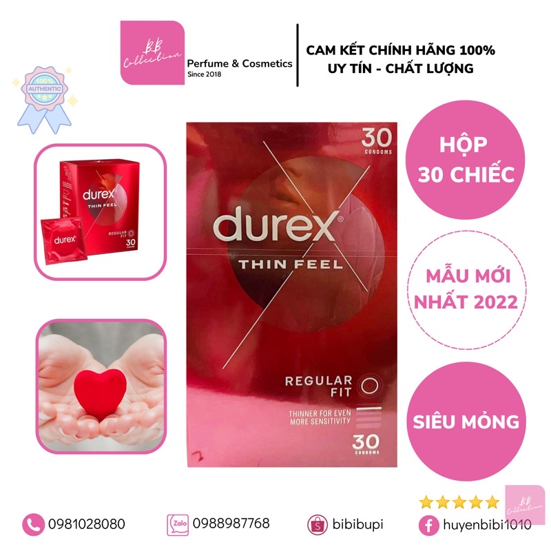 Bao Cao Su Durex Fetherlite hàng ÚC 30 chiếc (HÀNG ÚC CHUẨN - Date mới nhất 2026)