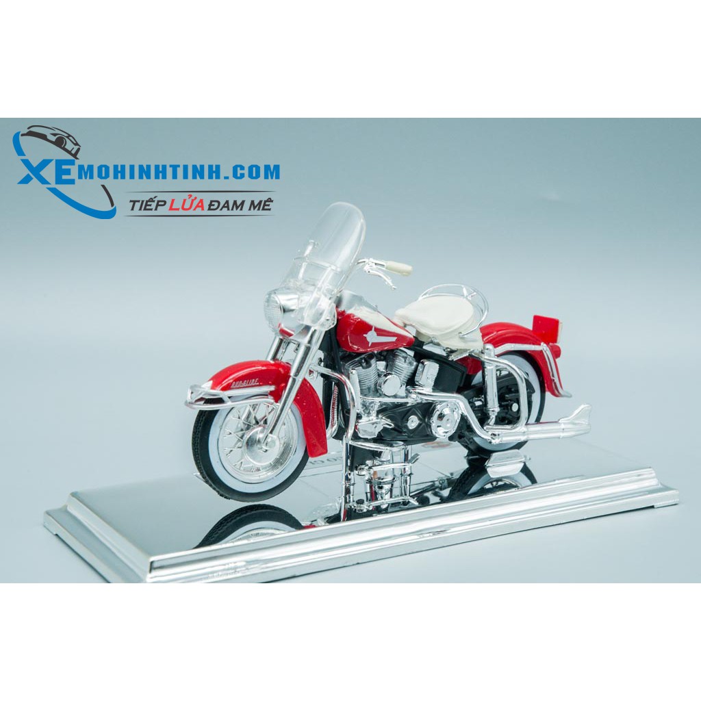 Xe Mô Hình Harley Davidson 1962 Flh Duo Glide 1:18 Maisto (Trắng Đỏ)