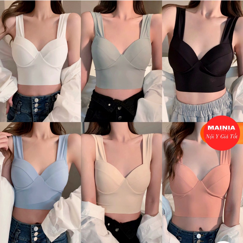 [Loại 1 Túi Zip] Áo Bra Su Cao Cấp Kiểu Mới Hottrend Áo Croptop Siêu Đẹp Co Giãn Thoải Mái Mainia Shop