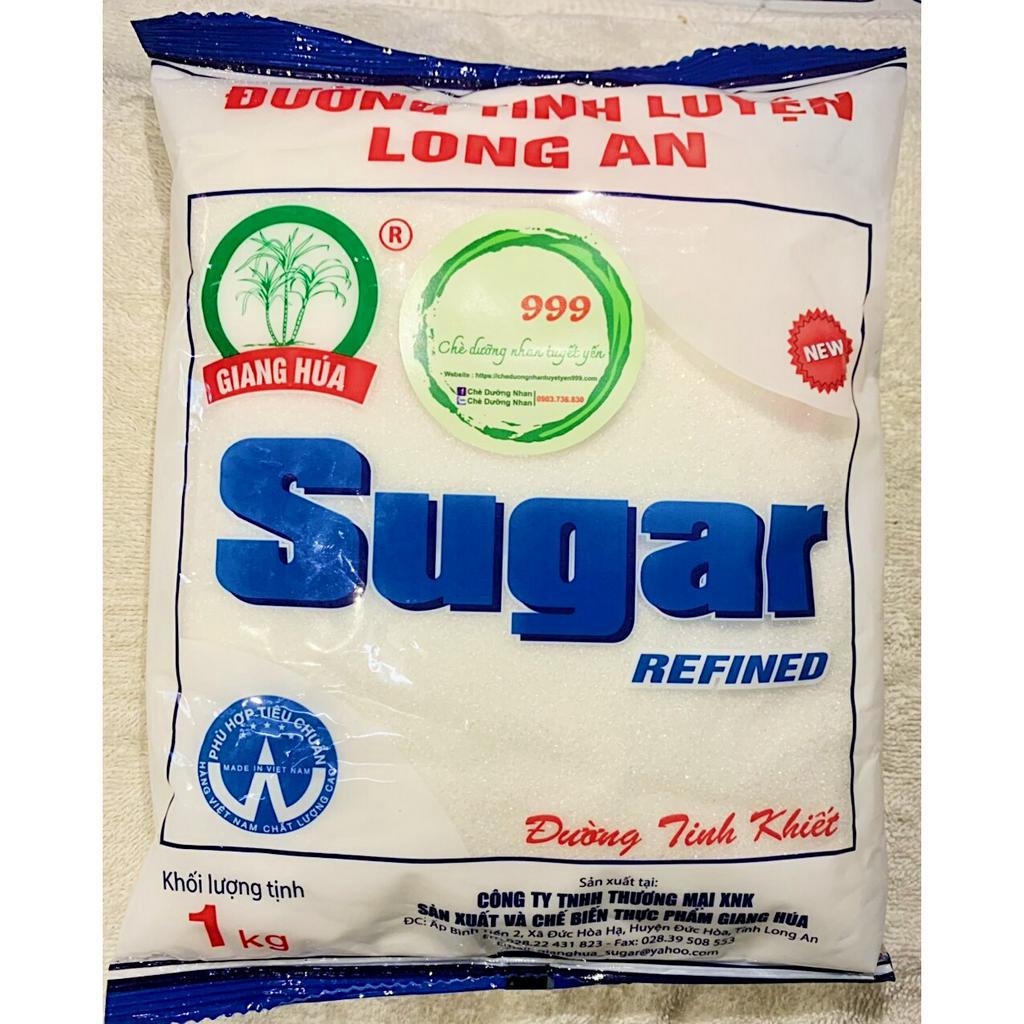 Đường tinh luyện Long An, gói 1kg, đường cát trắng