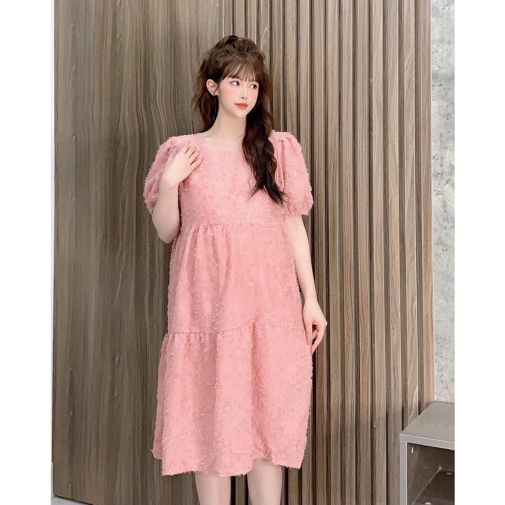 Đầm bầu ngắn tay M239 thời trang thiết kế Mom and baby