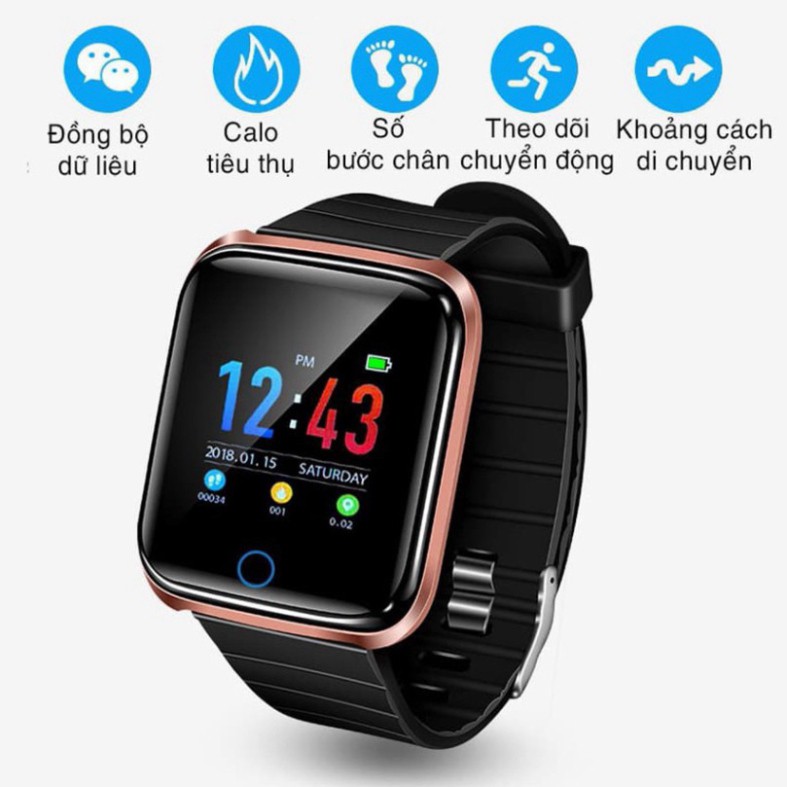 Đồng Hồ Thông Minh D28 Cao Cấp- Smartwatch Đa Chức Năng Kết Nối Bluetooth, Nhận Thông Báo Điện Thoại, Theo Dõi Sức Khỏe