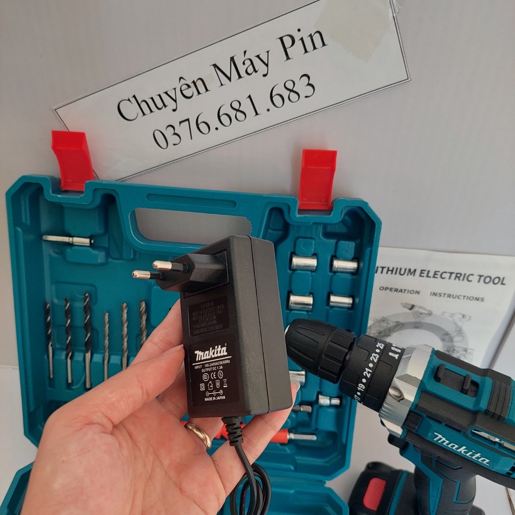 Máy Khoan Pin Ma.ki.ta 72v Tặng 24 Phụ Kiện