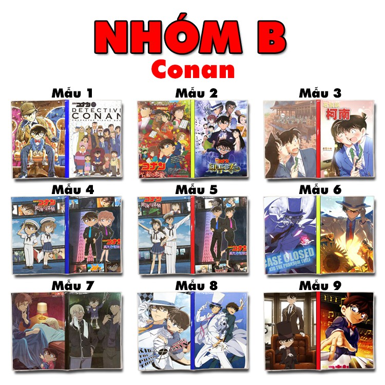 Sổ tay Anime Bungo stray dog + Thám tử lừng danh conan khổ A5 bìa in hình hoạt hình xinh xắn giấy dày kẻ sọc 120 trang