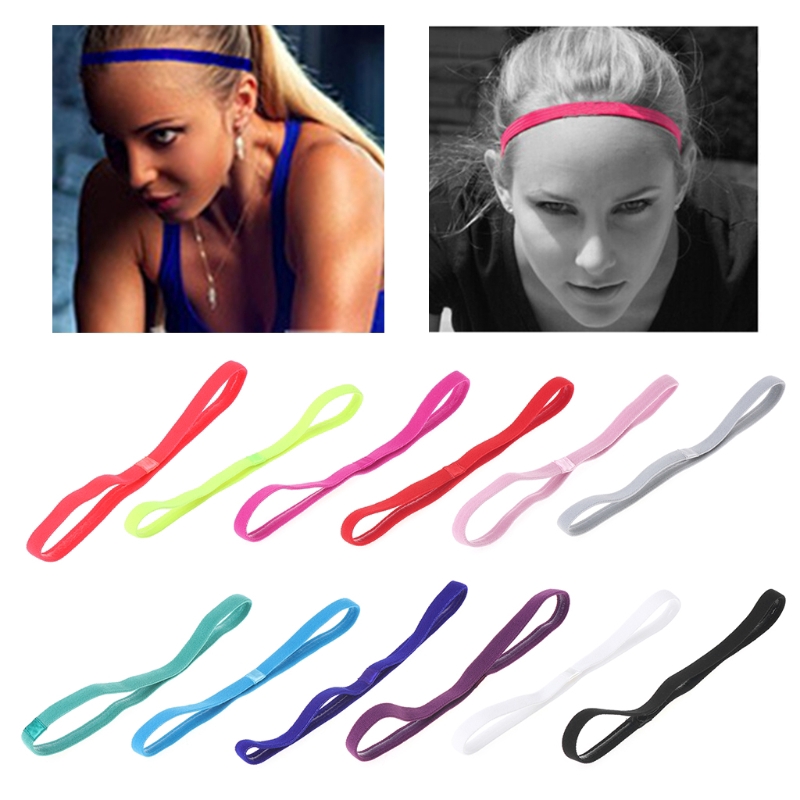 ❀AUTU Sport Hair Band Elastic Anti Slip Yoga Exercise Accessory Candy Color Men Women