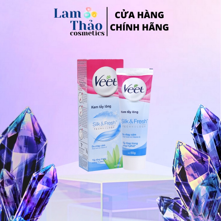 Kem Tẩy Lông Cho Da Nhạy Cảm Veet Silk &amp; Fresh