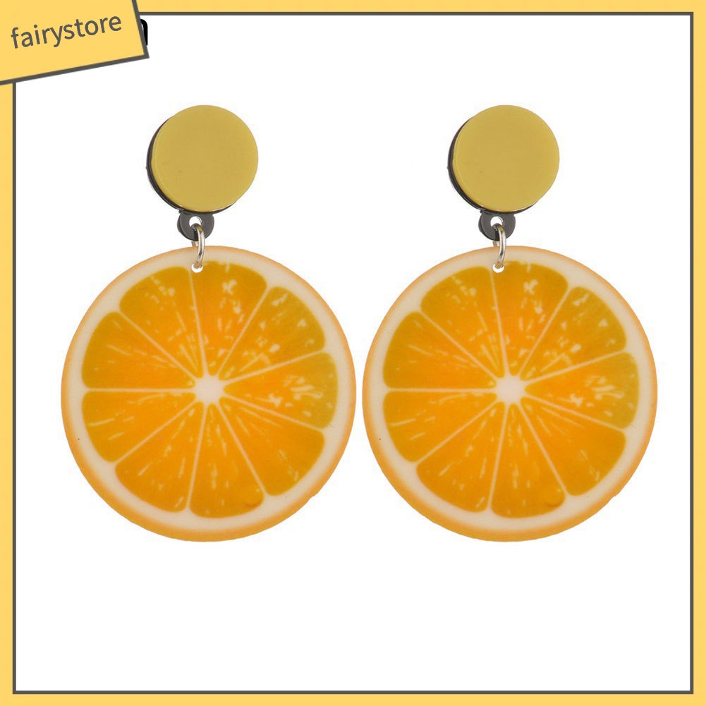 Hoa tai mặt tròn hình trái cây xinh xắn dành cho nữ