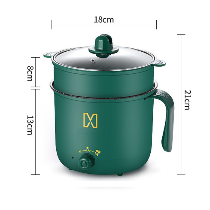 Nồi Lẩu Điện Mini Kiêm Nấu Cơm Đa Năng Chống Dính 1.8L - Chính hãng miDoctor