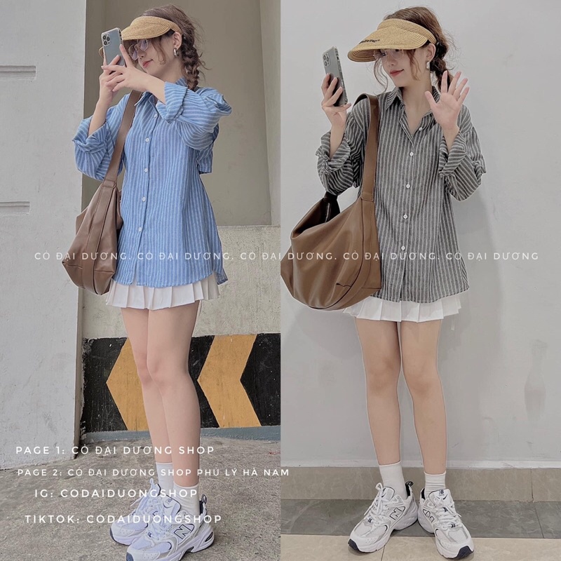 sơ mi kẻ hở lưng 668