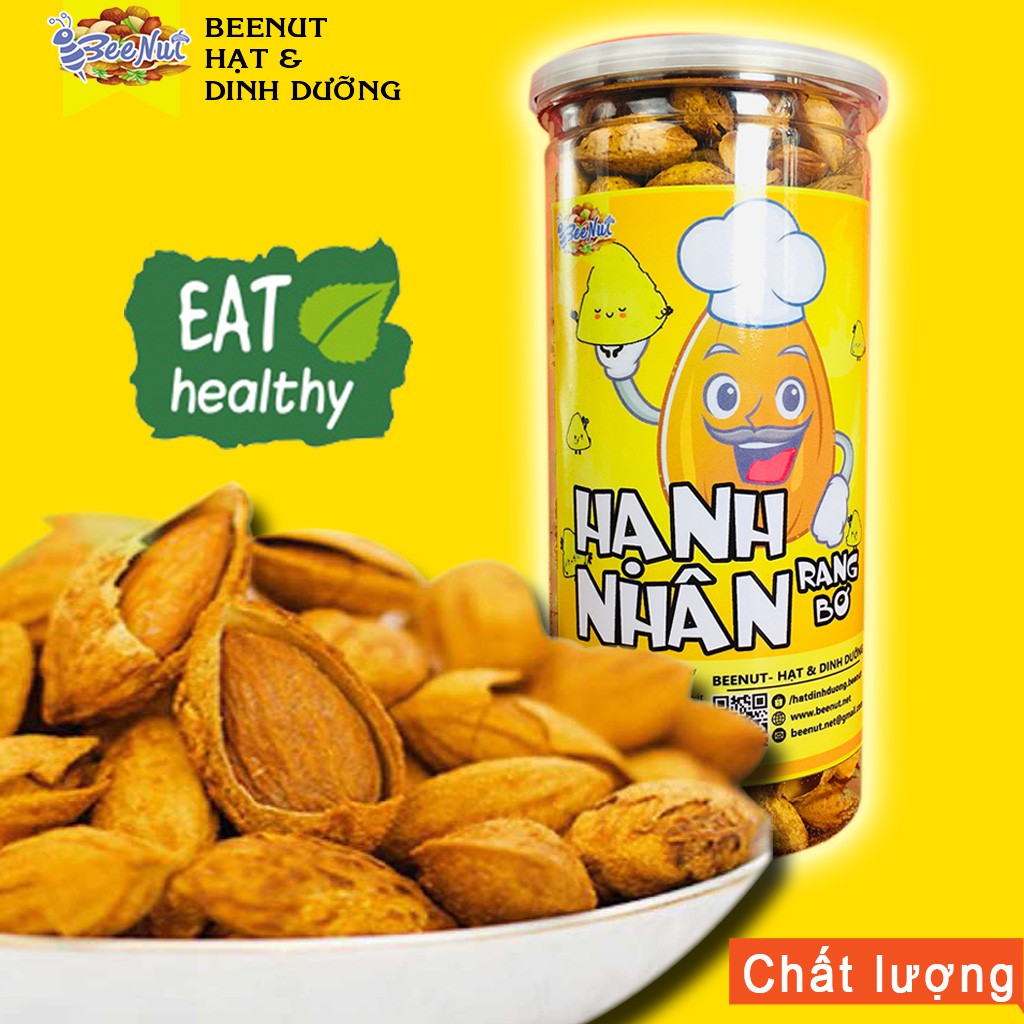 Hạnh nhân (RB) rang bơ vỏ mỏng 500g Nhập Khẩu Mỹ hạt hạnh nhân rang bơ thơm ngon Hạt dinh dưỡng Đồ ăn vặt Healthy BeeNut