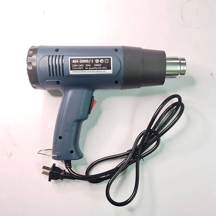 Máy khò hơi nóng 2000W HOT AIR GUN, khò nhiệt màng co bọc giỏ quà, dán decal, đóng seal điện thoại