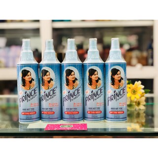 Keo xịt tóc Prince Sài Gòn, gôm vuốt Thu Ngọc giúp cứng, bóng tóc cho nam nữ, giữ nếp lâu( 125ml- 270 ml)