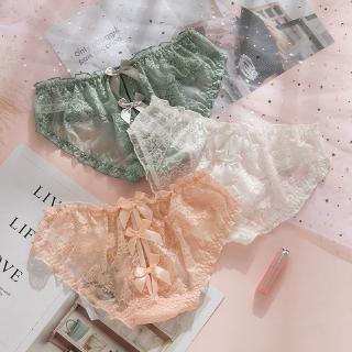 Quần Cô Gái Giữa Eo Gợi Cảm Ren Gạc Dễ Thương Mỏng Phong Cách Thoáng Khí Tam Giác Hip-Covered Đáy F