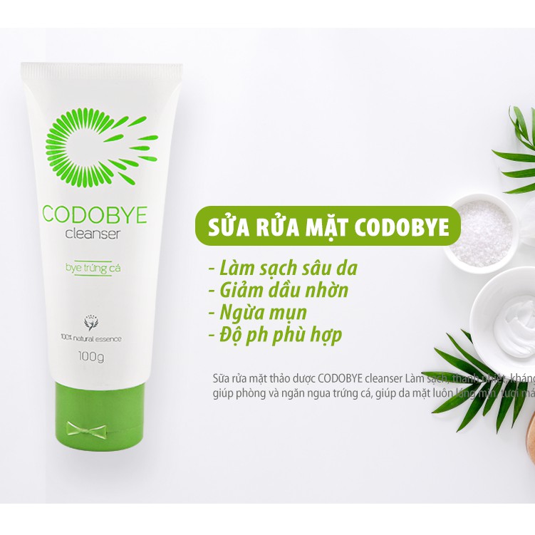 Sữa Rửa Mặt Thảo Mộc Ngừa Mụn - CODOBYE CLEANSER ® 100g