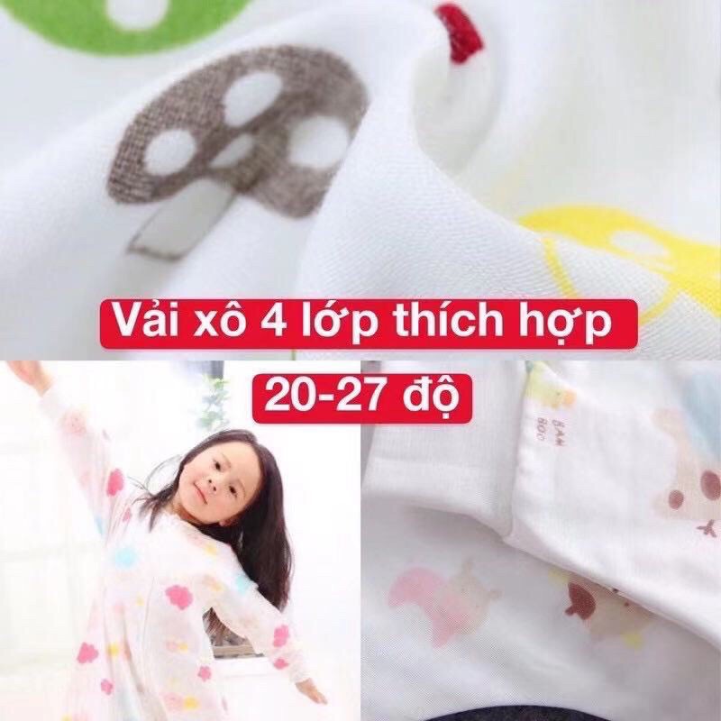 Ninikids: Túi ngủ xô Nhật cho bé nằm điều hoà túi ngủ hè thu đông