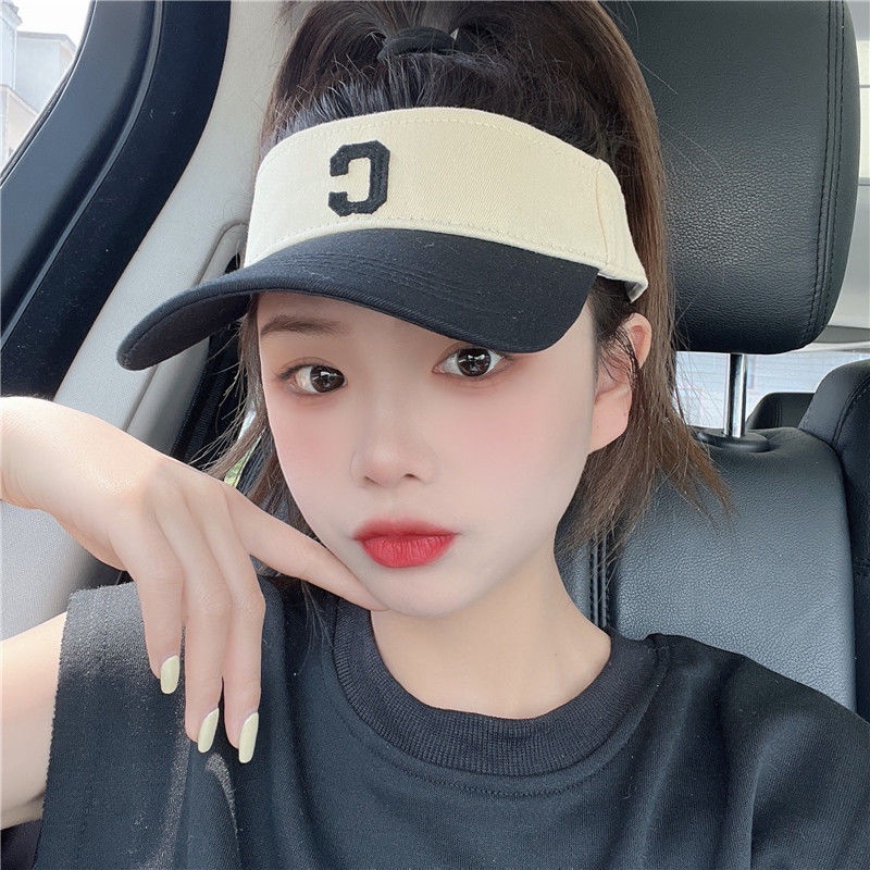 Mũ Lưỡi Trai Nửa Đầu Chống Nắng Thoáng Khí Màu Sắc Tương Phản Thời Trang Mùa Hè Cho Nam Và Nữ