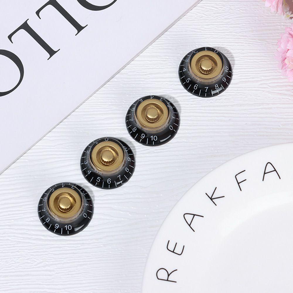 CHOOKEY Nút Điều Chỉnh Âm Lượng Tông Màu Đen &amp; Vàng Với Số Trắng Dành Cho Đàn Guitar Bass Les Paul LP