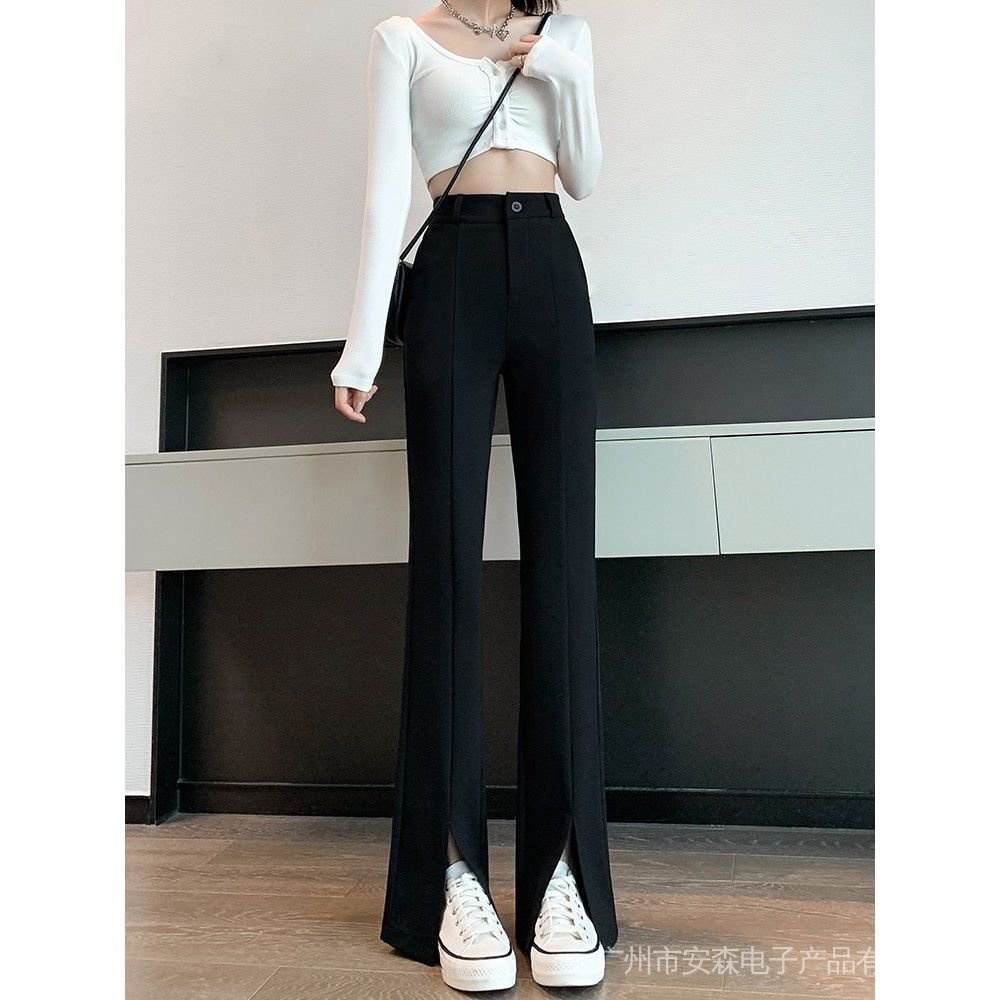 Quần Dài Ống Rộng Lưng Cao Thiết Kế Mỏng Kiểu Dáng Đơn Giản Thời Trang Mùa Xuân Thu Dành Cho Nữ 2022