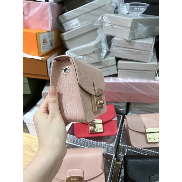 Túi furl metropolis mini màu moon hồng phấn