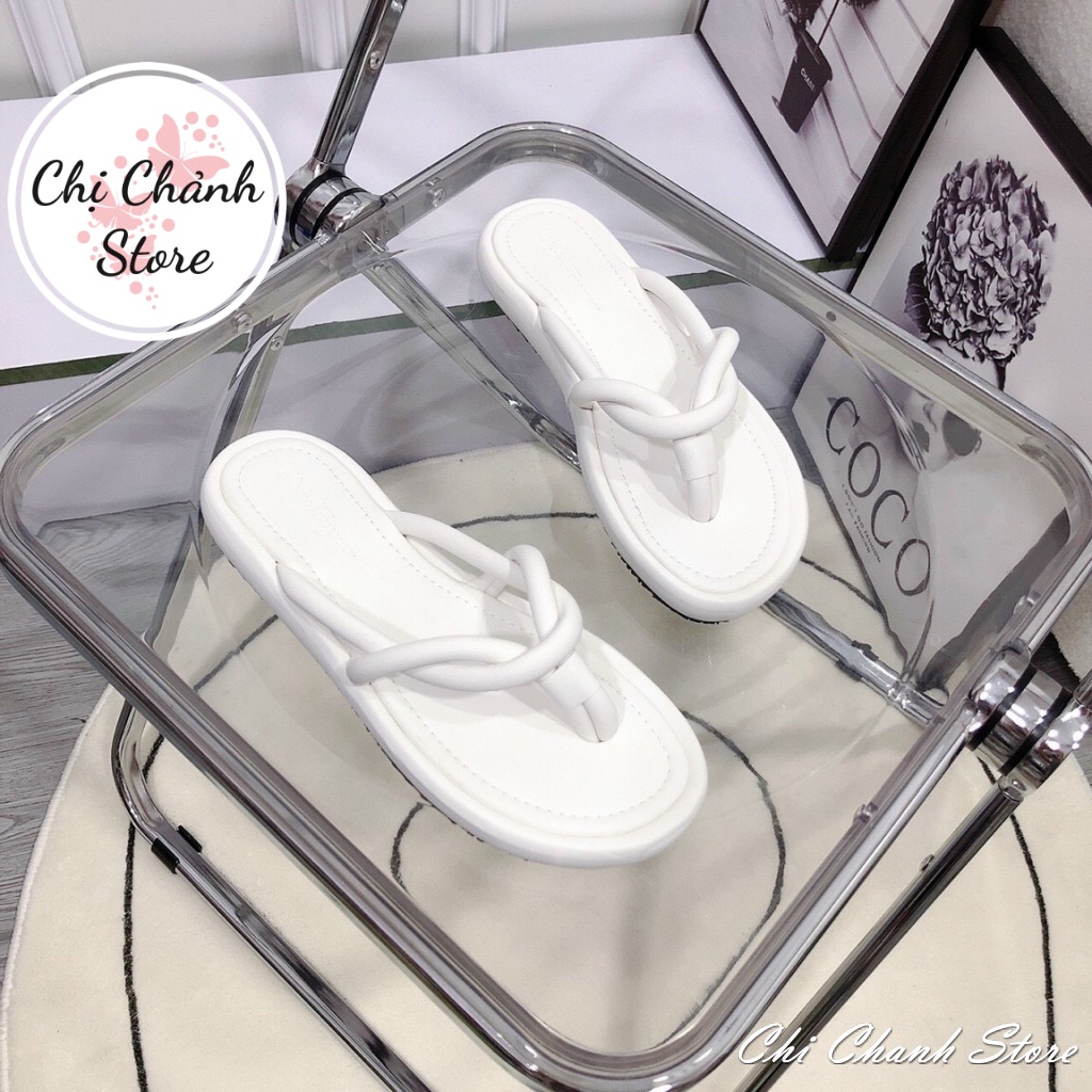 Dép Đế Bệt 2p Quai Ống Thắt Mềm Thời Trang Bọc Da Mịn Lên Chân Cực Xinh - D1 Chị Chảnh Store