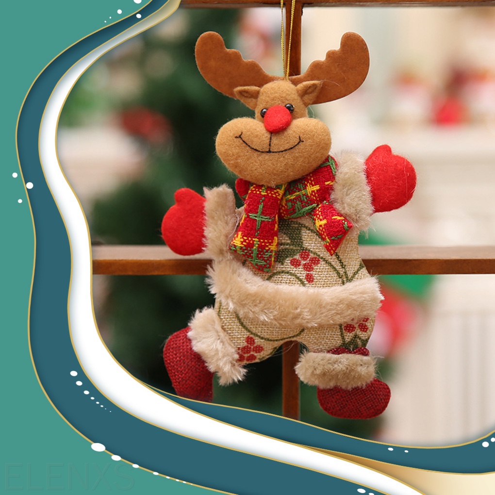 Set 4 búp bê phong cách giáng sinh treo trang trí cây thông