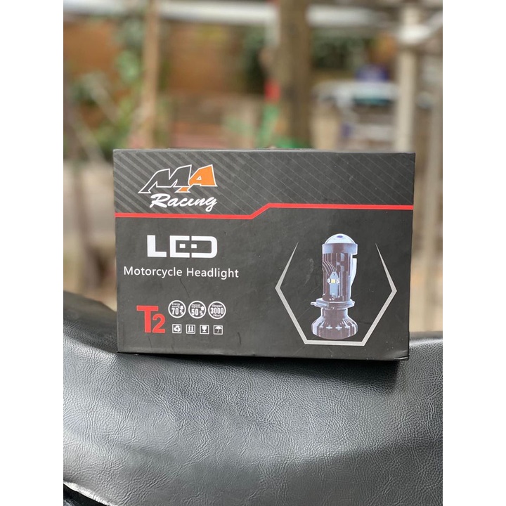 Đèn led bi cầu mini T2 Ma Racing chân H4 12V_24V tăng sáng cho xe máy, ô tô bản ngon nhất trong phân khúc Ledmini