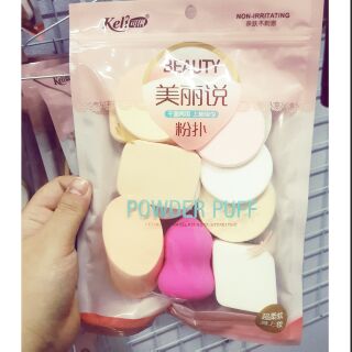 Set bông trang điểm keli