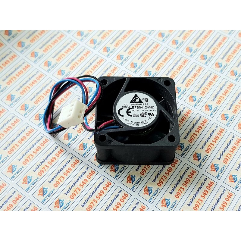 EFB0412VHD Quạt Delta 12V 0.18A kích thước 40x40x20mm