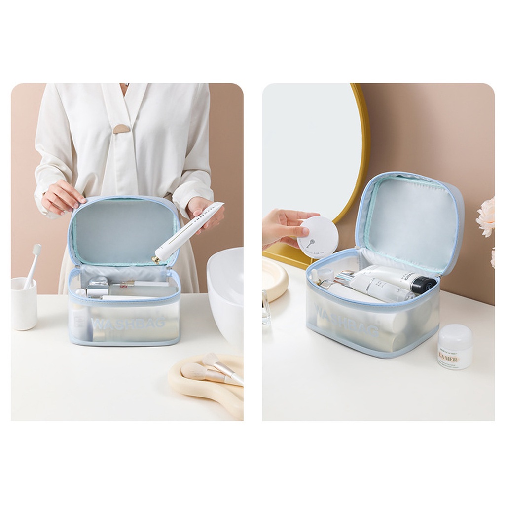 Túi Đựng Mỹ Phẩm Bằng Da pu Chất Lượng Cao Tiện Dụng Khi Đi Du Lịch