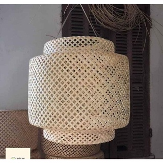 Đèn mây tre đan- đèn tre đan- Đèn thả mây tre 06