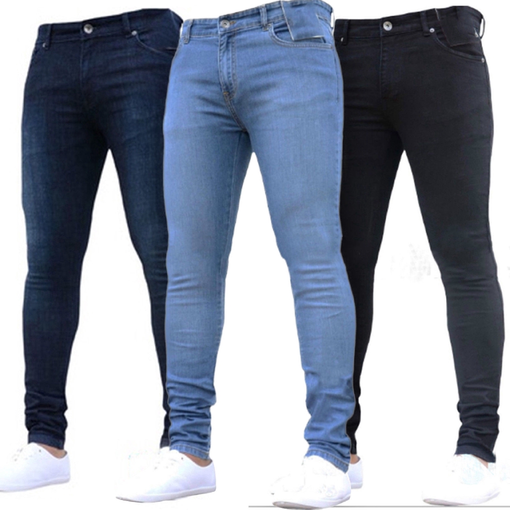 Quần jeans bó sát siêu co dãn cho nam