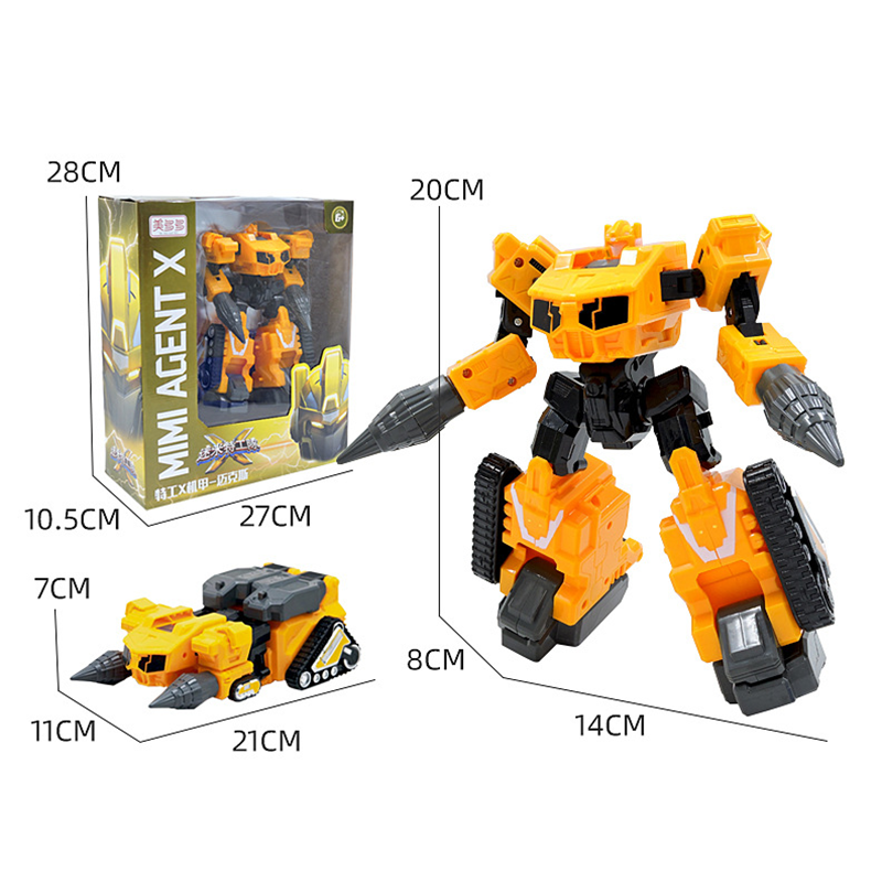 Mô hình đồ chơi robot biến hình 5 kiểu Miniforce X Lucybot Transformer Machine Car Robot