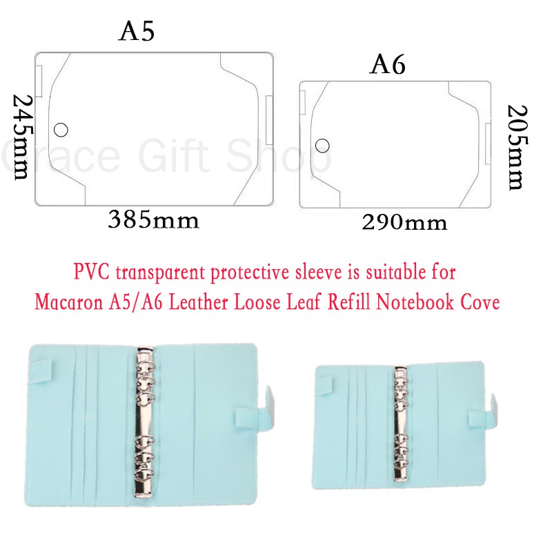 Bao da PVC trong suốt cho Notebook A5/A6