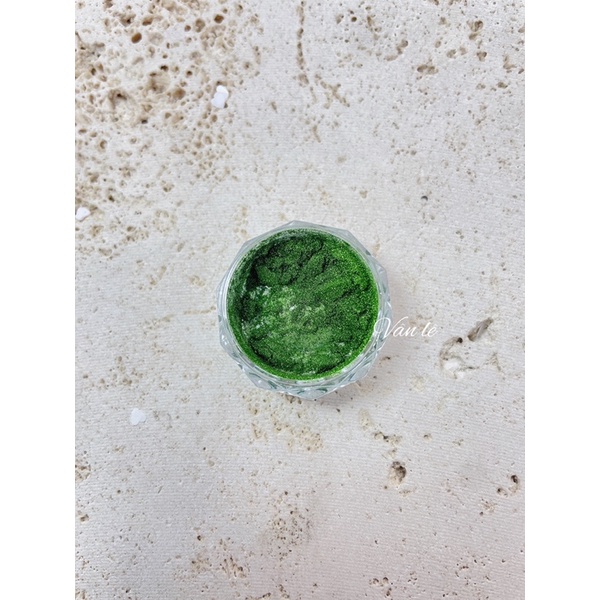 Bột tráng gương xanh trang trí nail