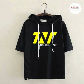 Aó thun TNT, áo hoodie tay lỡ TNT
