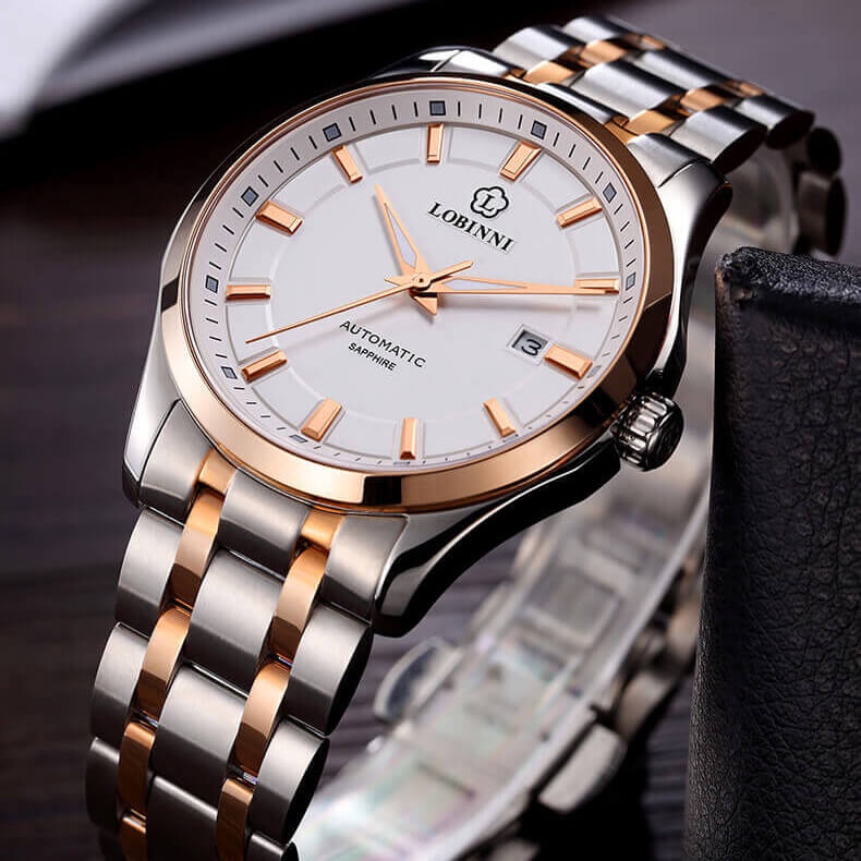 Đồng Hồ Nam LOBINNI No.9005-2 Chính Hãng BH 24T Chịu Nước 50m Kính Chống Xước Dây Thép Không Gỉ (Máy Cơ Tự Động)