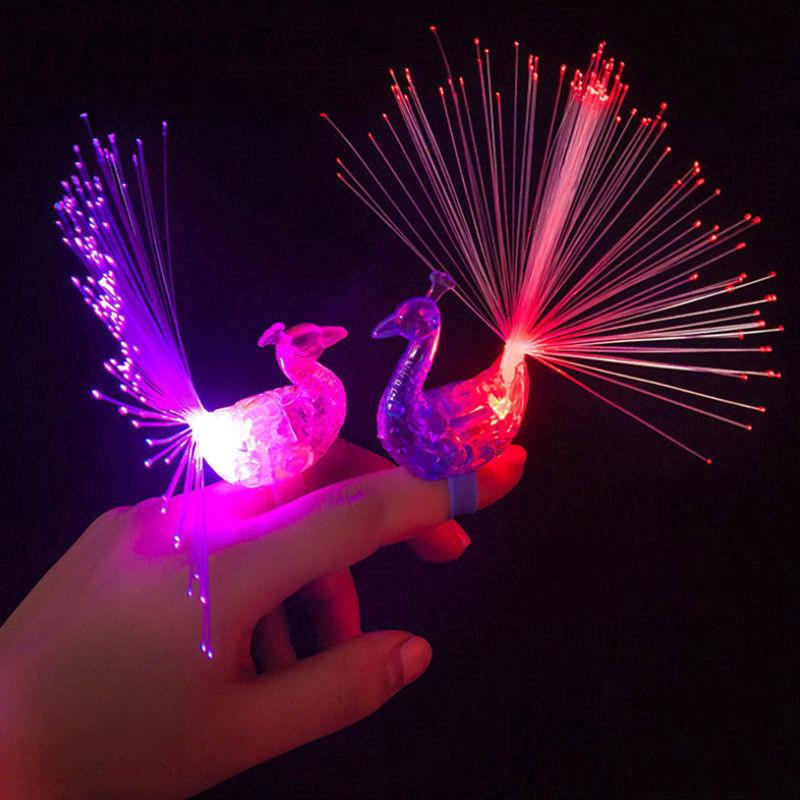 Bộ 2 đèn LED sợi quang học hình con công