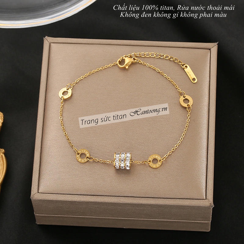 Vòng tay nữ chất liệu titan không gỉ đính đá pha lê cao cấp thời trang | BigBuy360 - bigbuy360.vn