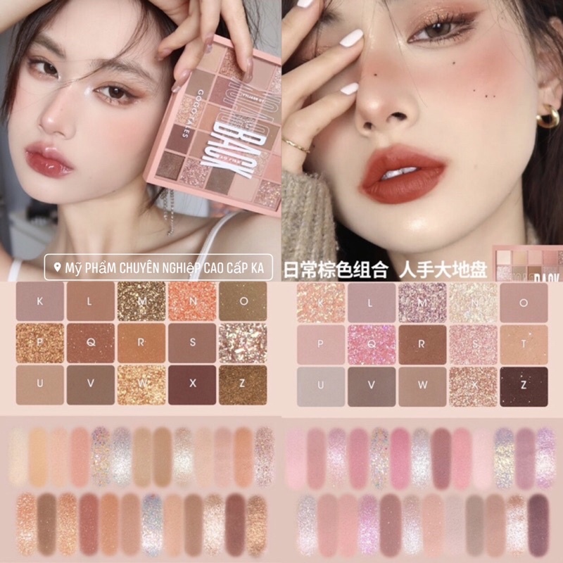 Bảng phấn mắt 25 màu GOGO TALES Crystal Color Charming Eyes