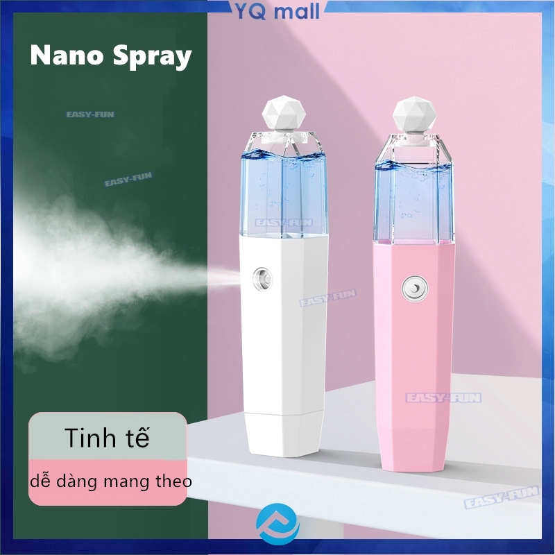 Máy Phun Sương Xông Hơi Mặt NaNo Mini Cầm Tay Hỗ Trợ Dưỡng Da Cấp Nước Tối Đa - Các mẫu mới nhất năm 2020