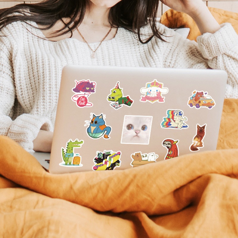 Set 50 Miếng Dán Trang Trí Dễ Thương Chống Thấm Nước
