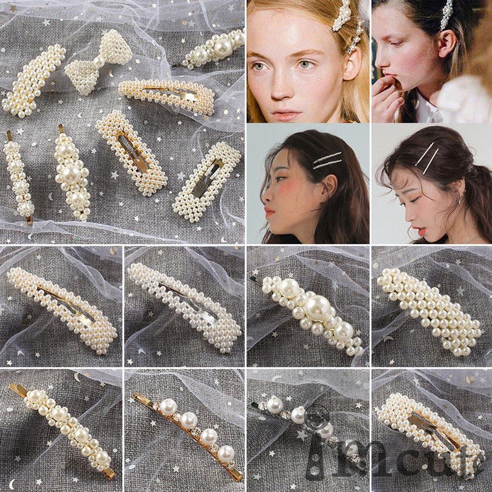 Kẹp tóc đính ngọc trai thời trang cho nữ